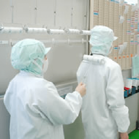 個人衛生検査の様子の写真